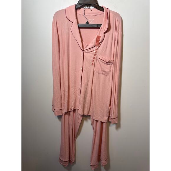 Brand New State of Day Women's Size XXL 2XL Think Pink Pajama Set Lounge - Picture 4 of 7